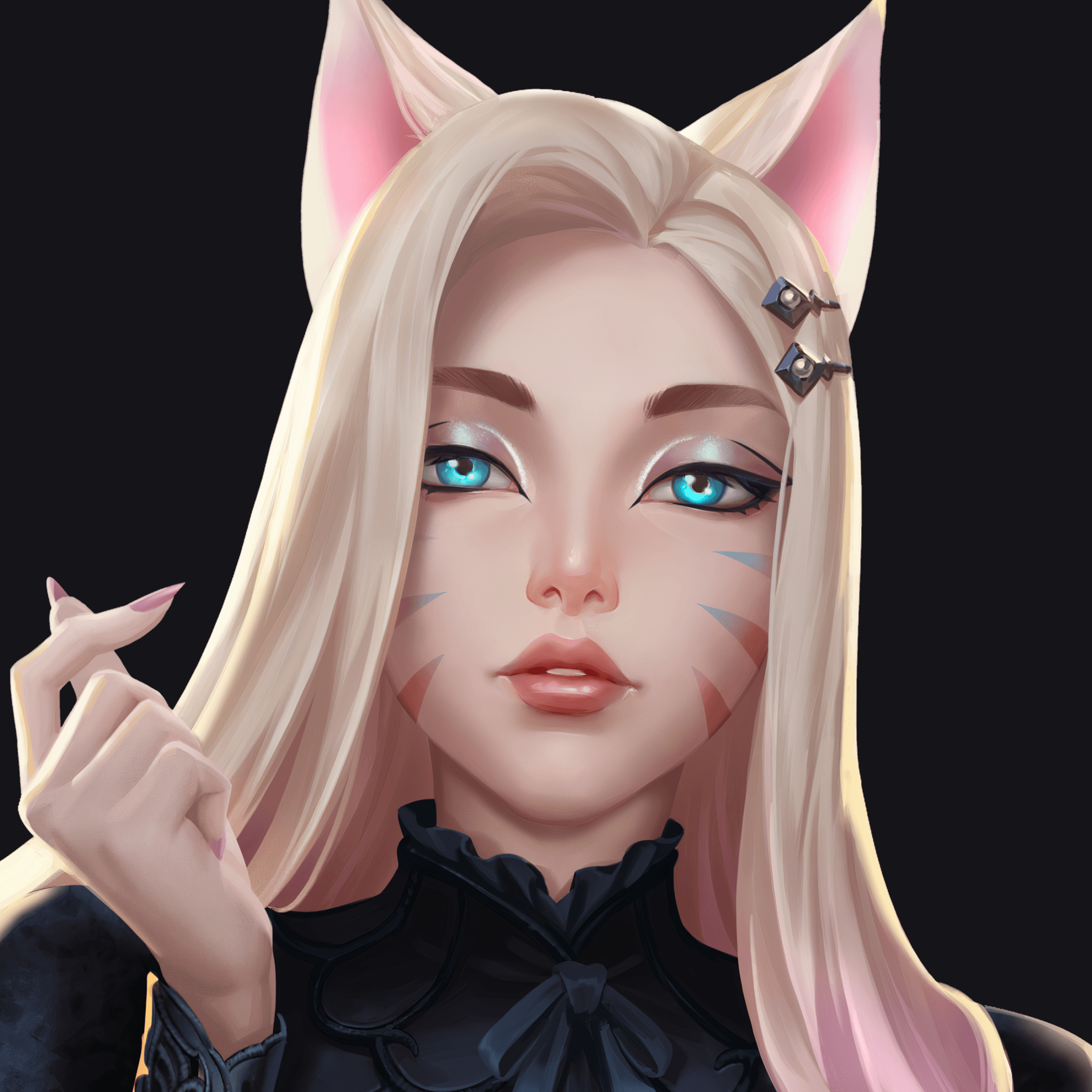 Ahri k/da the baddest maquillage yeux eyeliner prisma