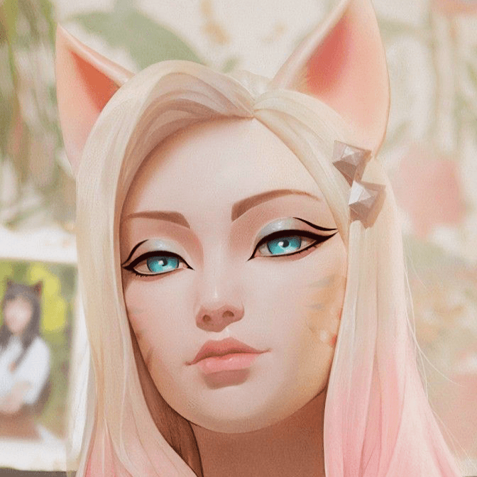 Ahri k/da close up maquillage yeux eyeliner artistique prisma fox tail