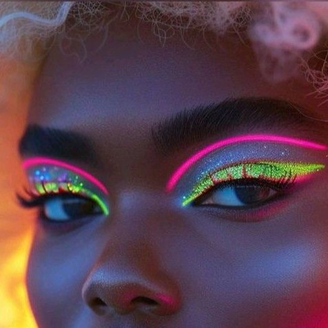 maquillage neon yeux