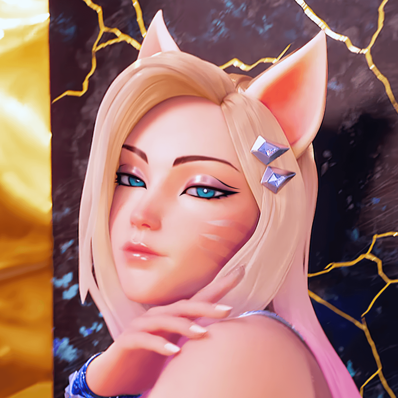 k/da ahri maquillage yeux foxtail eyeliner prisma