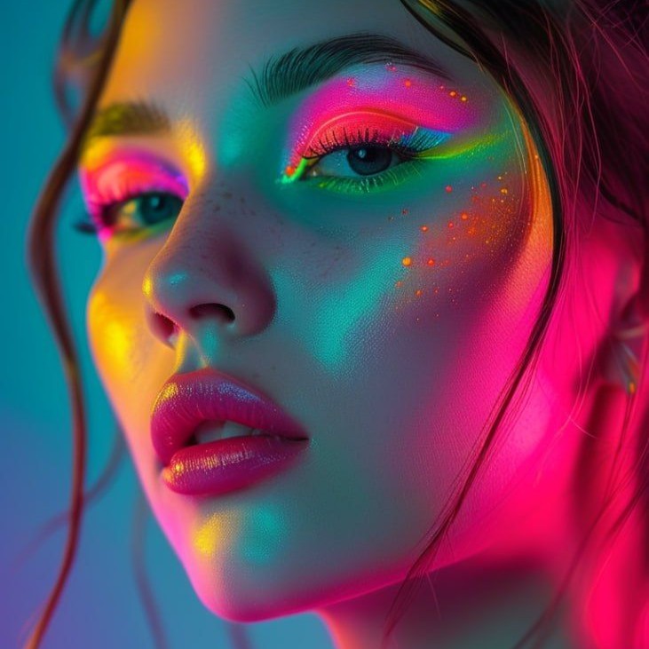 maquillage neon prisma modèle